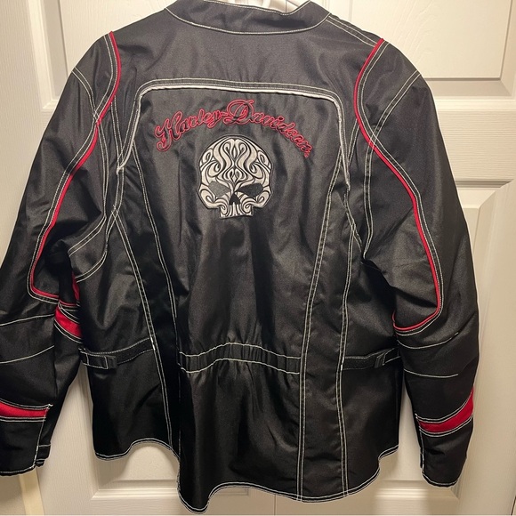 NWOT Harley-Davidson Black and Red Lightweight Motorcycle Jacket - Picture 2 of 14